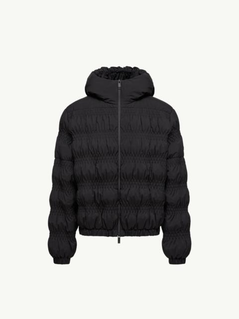 Moncler Noyer Gather-Quilted Hooded Short Down Jacket