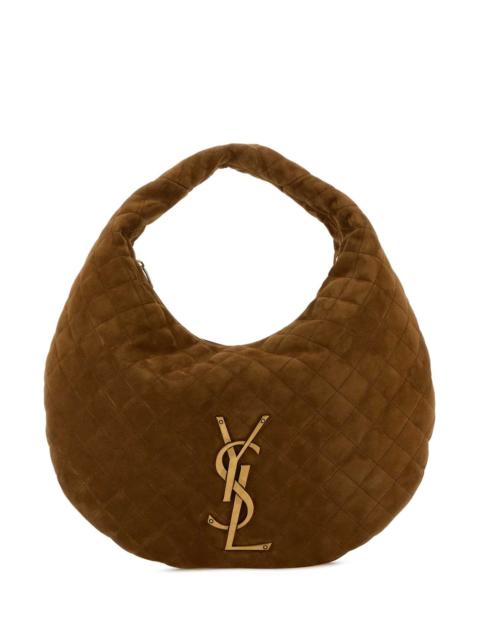 SAINT LAURENT Saint Laurent Women Camel Suede Icare Shoulder Bag