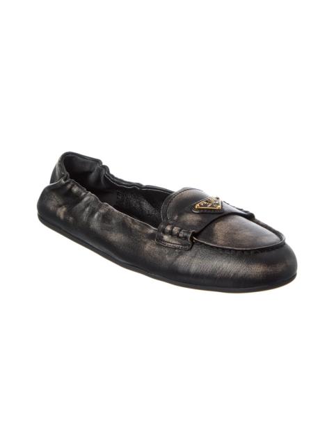 Prada Prada Logo Leather Loafer