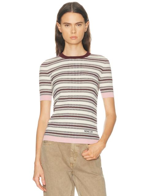 Moncler Short Sleeve Knit Top