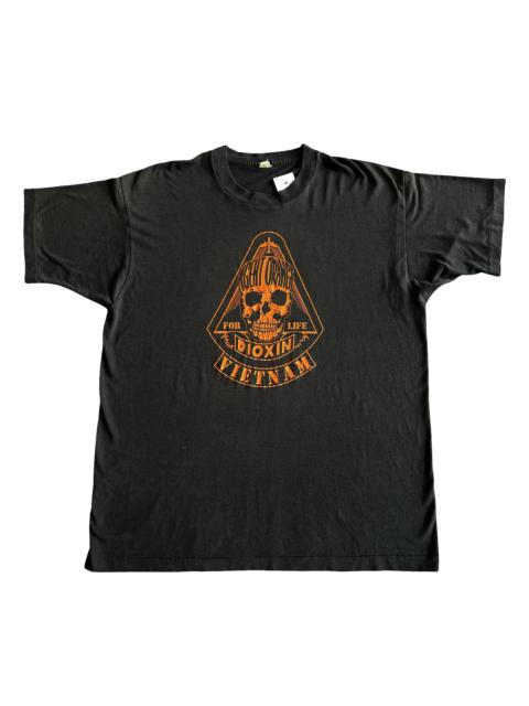Other Designers Final Blow - Vintage 80s Agent Orange Dioxin Skull T-Shirt SZ XL