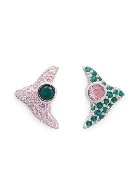 Collina Strada LIGHT PINK EMERALD TRIGON STUDS