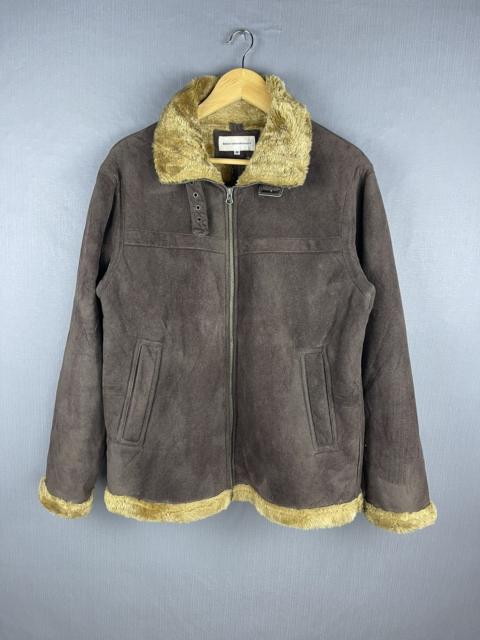Other Designers Vintage - VTG BOBSON INTERNATIONAL Sherpa Lined Suede Leather Jacket