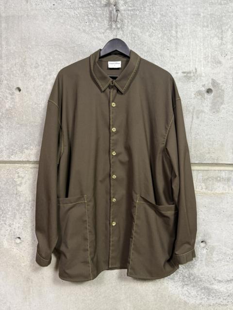 Other Designers Other - Front Office Brown Button-up Overshirt