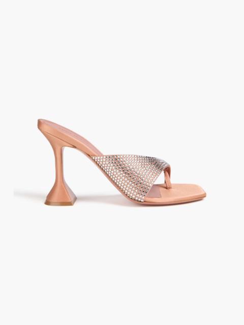 Amina Muaddi Shiona crystal-embellished satin mules