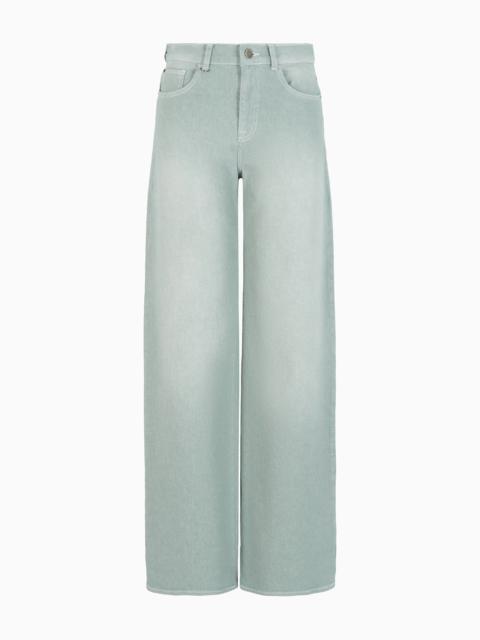 EMPORIO ARMANI J7E mid-rise straight-leg jeans in piece-dyed cotton drill