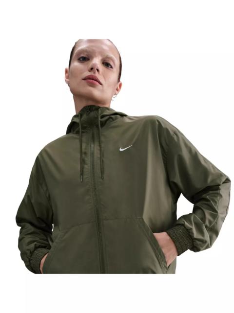Nike Women's Sportswear Classic Wovens Loose UV Hooded Jacket - Green