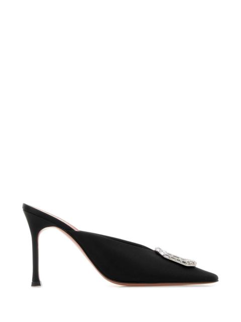 Amina Muaddi Amina Muaddi Women Black Satin Camelia Mules