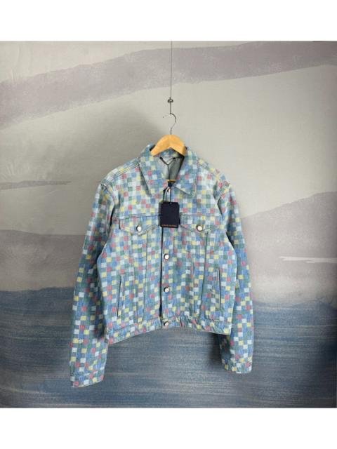 Louis Vuitton Louis Vuitton Light Blue Rainbow Damier Denim Jacket