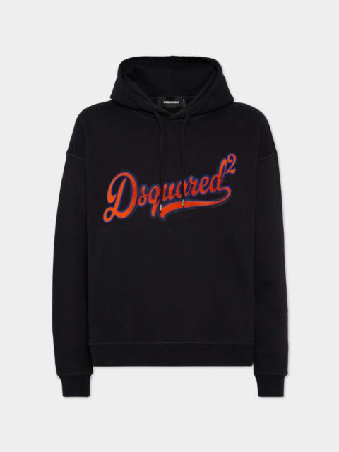 DSQUARED2 RELAX FIT SPONGE PATCH HOODIE