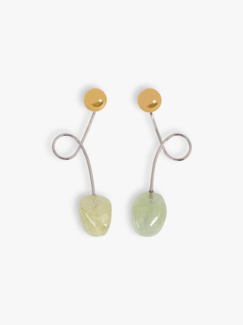 Dries Van Noten SWIRL STONE DROP EARRINGS | PASTEL