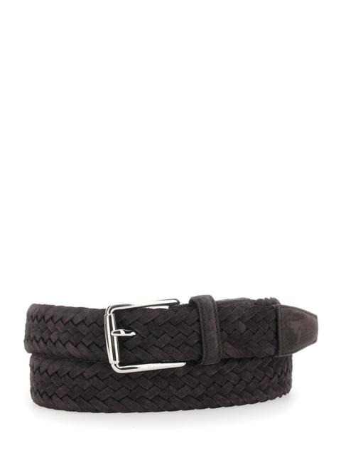 Tod's Tod's Men Suede Belt With Buckle And Metal Details Brown Men