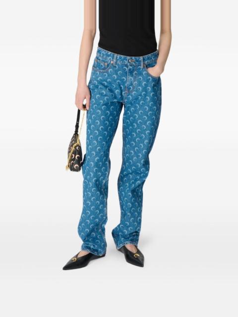 Marine Serre Moon denim cotton jeans