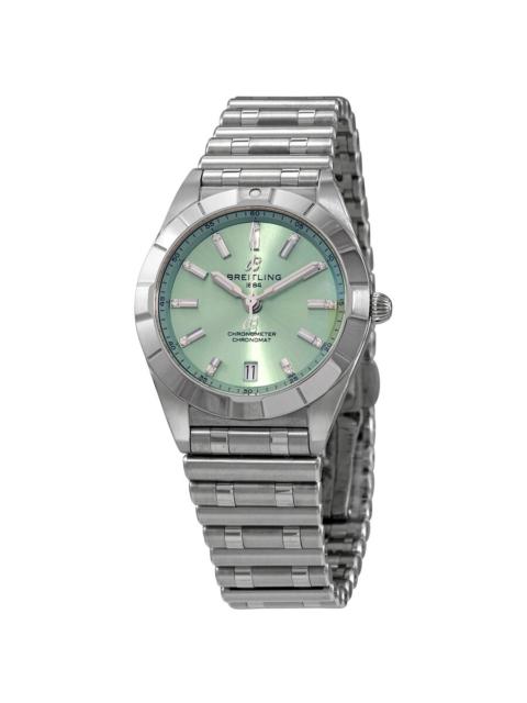 BREITLING Breitling Chronomat Quartz Chronometer Diamond Green Dial Ladies Watch A77310101L1A1