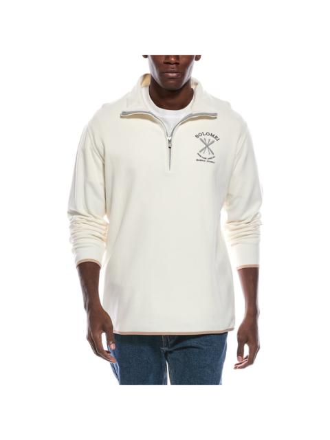 Brunello Cucinelli Brunello Cucinelli Cashmere-Blend Mock Neck 1/4-Zip Pullover