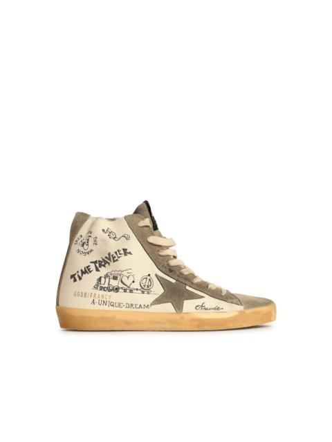 Golden Goose Golden Goose 'Francy' White Leather Sneakers Women