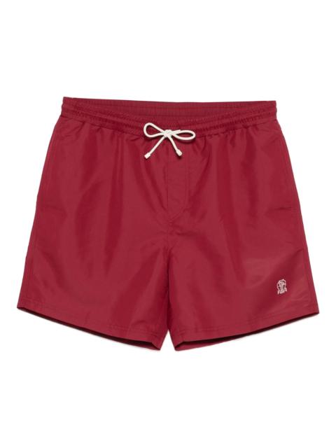 Brunello Cucinelli Brunello Cucinelli Drawstring Logo Swim Shorts