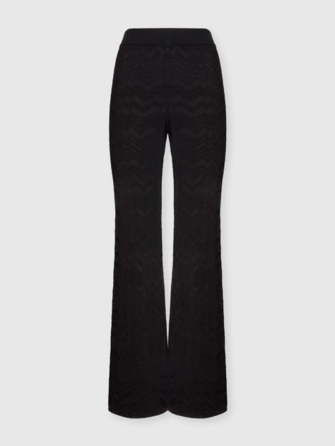Missoni Missoni Straight Long Pants In Chevron Pattern in Black at Nordstrom