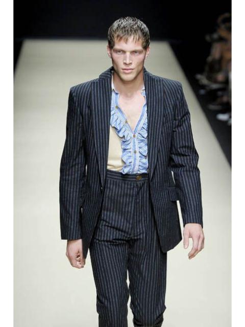 Vivienne Westwood Striped suit.Like Dries van Noten or Jean Paul Gaultier