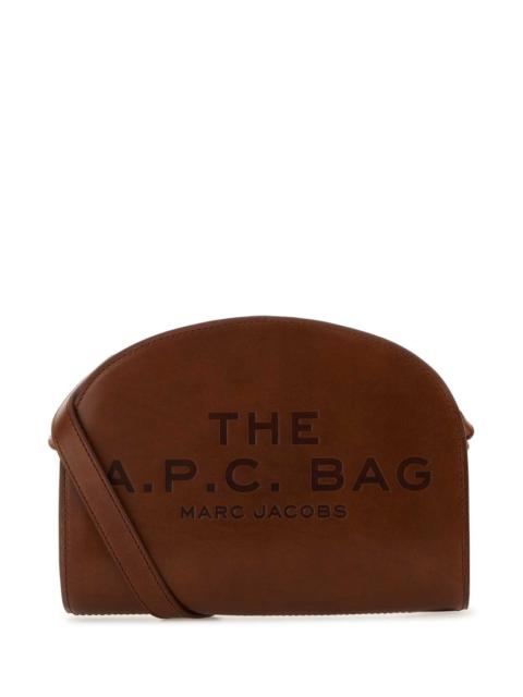A.P.C. A.P.C. Women Brown Leather A.P.C. X Marc Jacobs Demi Lune Crossbody Bag
