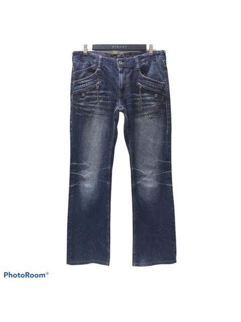 Other Designers Japanese Brand - Nicole Club For Men Distressed Denim Flares 7 Pocket