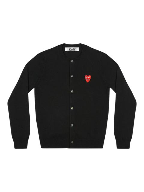Comme des Garçons PLAY Long Sleeve Stacked Heart Cardigan Unisex
