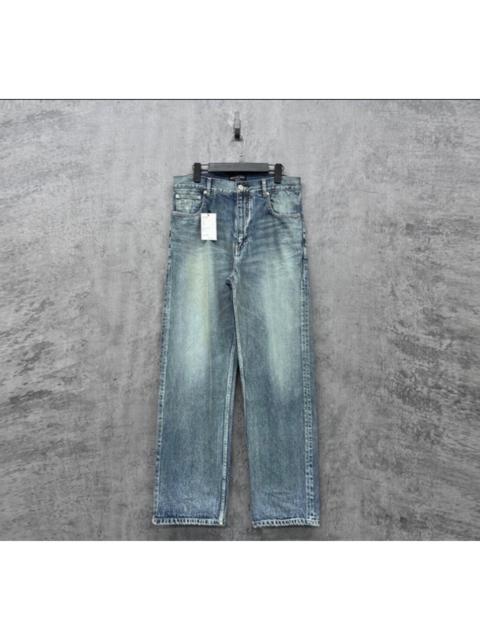 BALENCIAGA Balenciaga Washed, Distressed, and Rippled Jeans