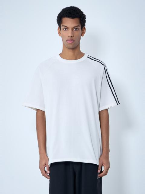 Y-3 Striped Shoulder Cotton T-Shirt