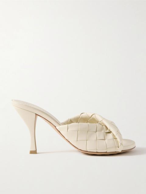 Bottega Veneta Blink twisted intrecciato leather mules Cream