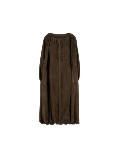 FENDI FENDI Brown Suede Overcoat New & Authentic (Women's size:4;)