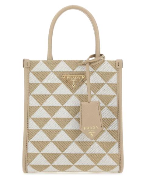 Prada Prada Women Embroidered Fabric Micro Symbole Handbag
