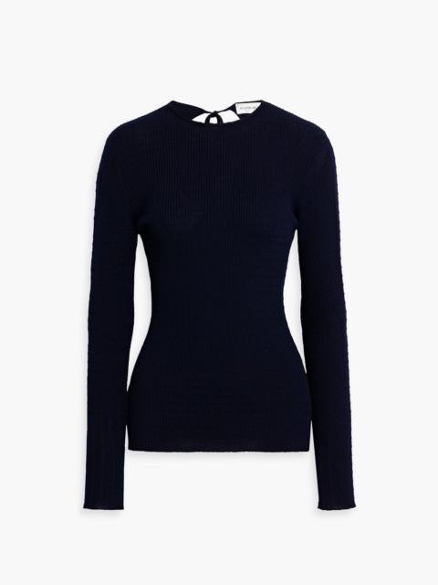 Victoria Beckham Open-back ribbed wool sweater