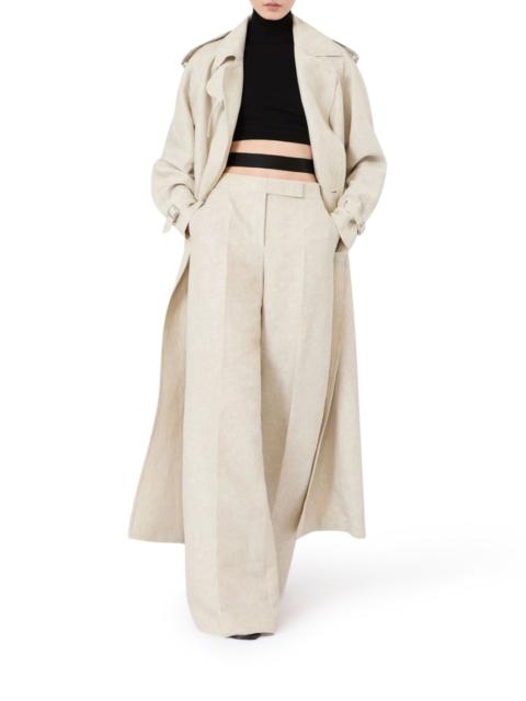 Max Mara WIDE LINEN DRILL TROUSERS