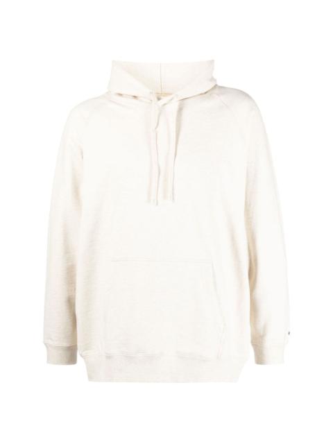 logo-embroidered cotton hoodie