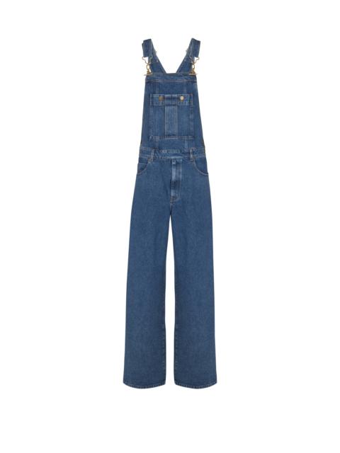 Balmain Dark blue denim dungarees