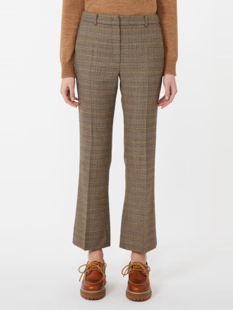 WEEKEND Max Mara Weekend Max Mara Baco Plaid Pants in Chocolate at Nordstrom