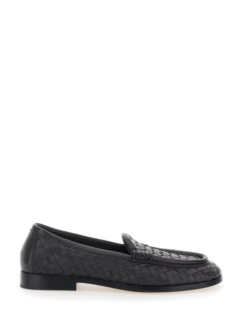Bottega Veneta Bottega Veneta Women 'Silenzio' Brown Loafers With Rounded Toe And Intreccio Motif In Leather For Wo