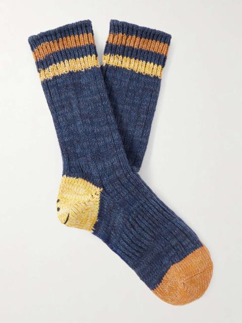 Kapital Intarsia Cotton and Hemp-Blend Socks