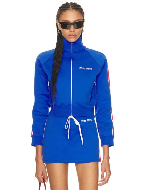 Miu Miu Nylon Zip Up Track Jacket