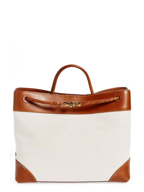 Bottega Veneta Large Andiamo Canvas Handbag