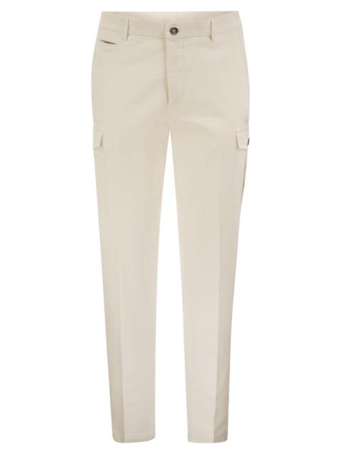 PESERICO Peserico Men Stretch Cotton Cargo Trousers
