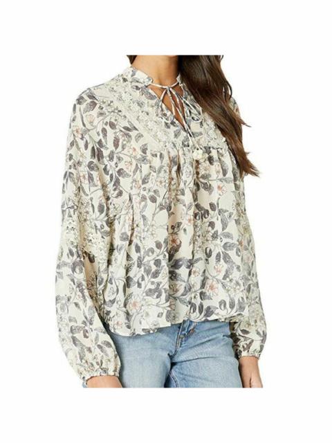 Other Designers Bishop + Young Floral Long Sleeve Blouse Top Size Large Relaxed SZ L NWT