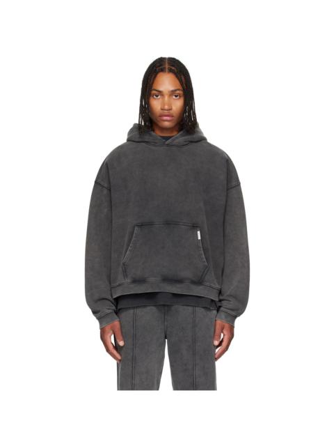 Gray Initial Boxy Hoodie