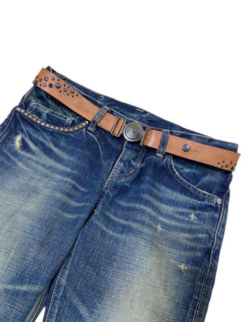 Other Designers 1990s Giorgio Armani Jeans 🇮🇹 Logo Buckle Leather Belt