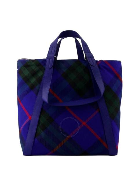 Burberry Check Print Adjustable Shoulder Straps Tote Bag
