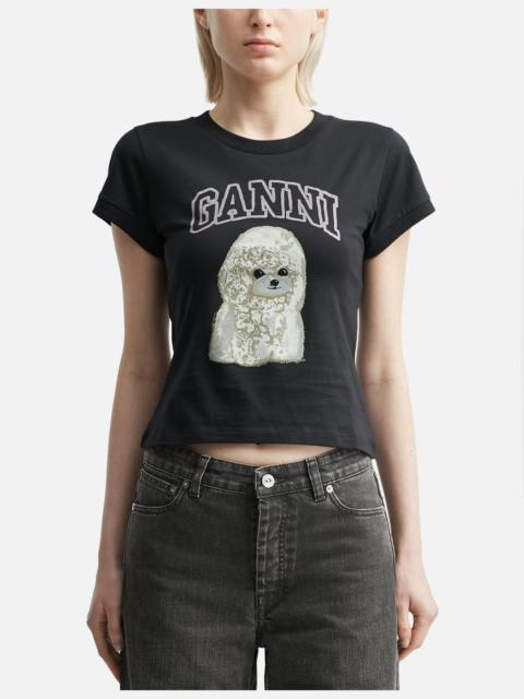 GANNI POODLE PRINT T-SHIRT