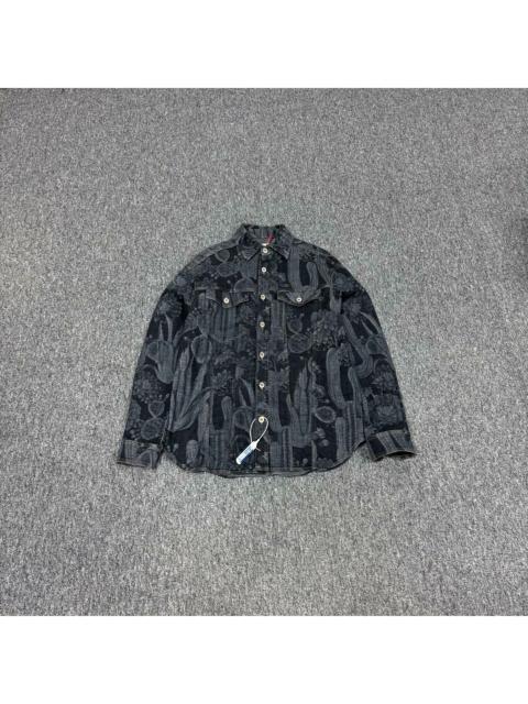 Loewe Loewe laser print floral denim jacket