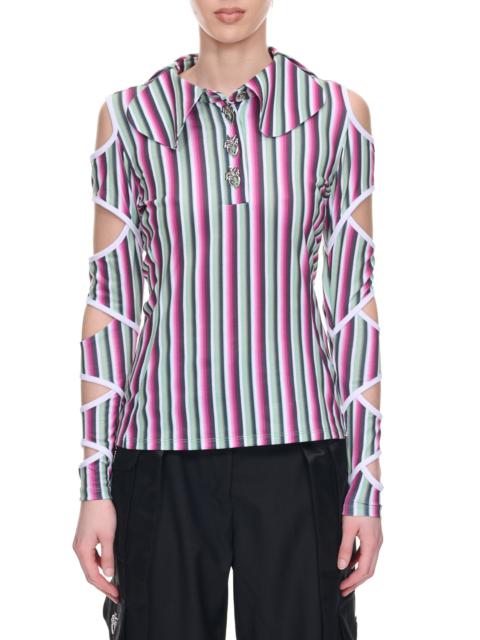 Chopova Lowena Rattler Stripe Polo