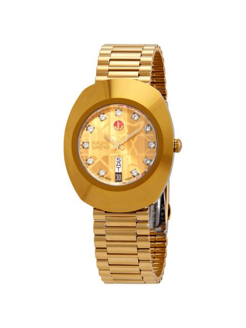 Rado - Open Box - Rado The Original Automatic Gold Dial Yellow Gold PVD Men's Watch R12413503