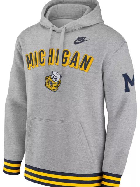 Nike Nike Men's Michigan Wolverines Dark Grey Heather Legacy Retro Hoodie